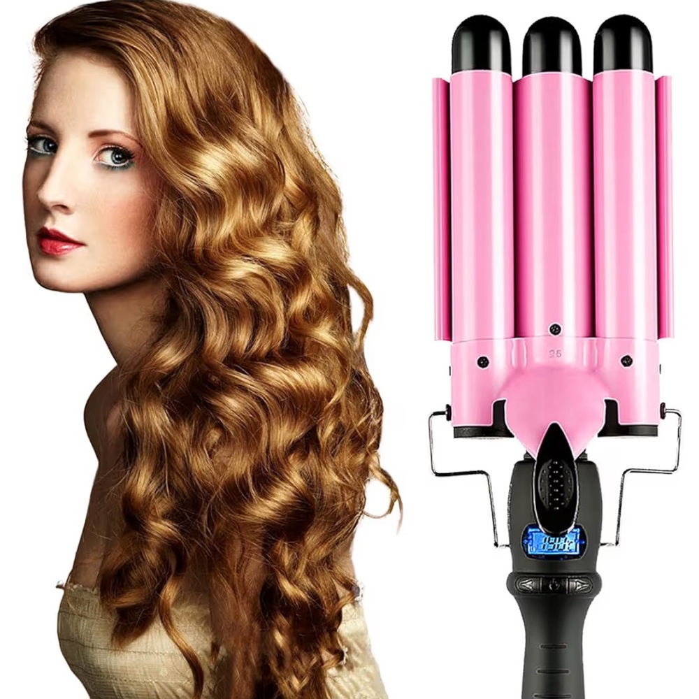 Triple Barrel Pink Hair Curler